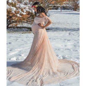 Beautiful Lace Maternity Gown